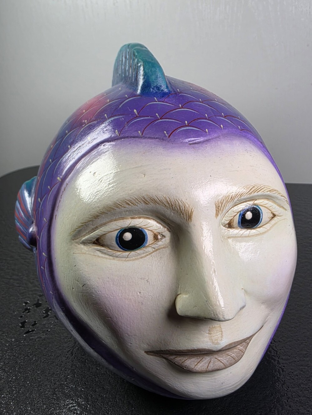 Vintage Folk Art Fish By A. Mendoza - Picture 2 of 14